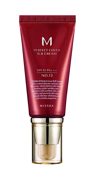 MISSHA M Perfect Cover BB SPF 42 NO.13 Bright Beige sejas krēms, 50 ml - 1