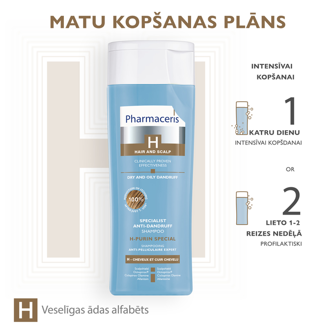 PHARMACERIS H-Purin Special šampūns, 250 ml - 5
