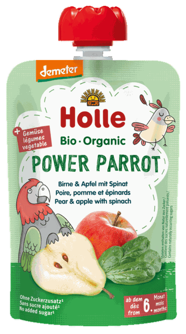HOLLE Bumbieru, ābolu un spinātu biezenis, 100 g - 1