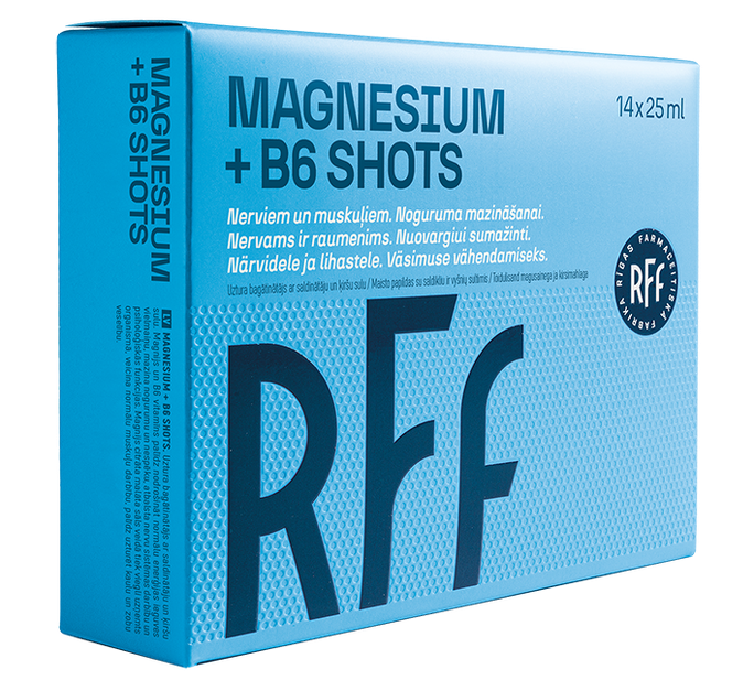 RFF Magnesium + B6 Shots (25 ml) pudelītes, 14 gab. - 4