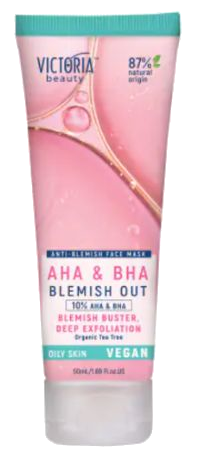 VICTORIA BEAUTY AHA + BHA Blemish Out sejas maska, 50 ml - 1