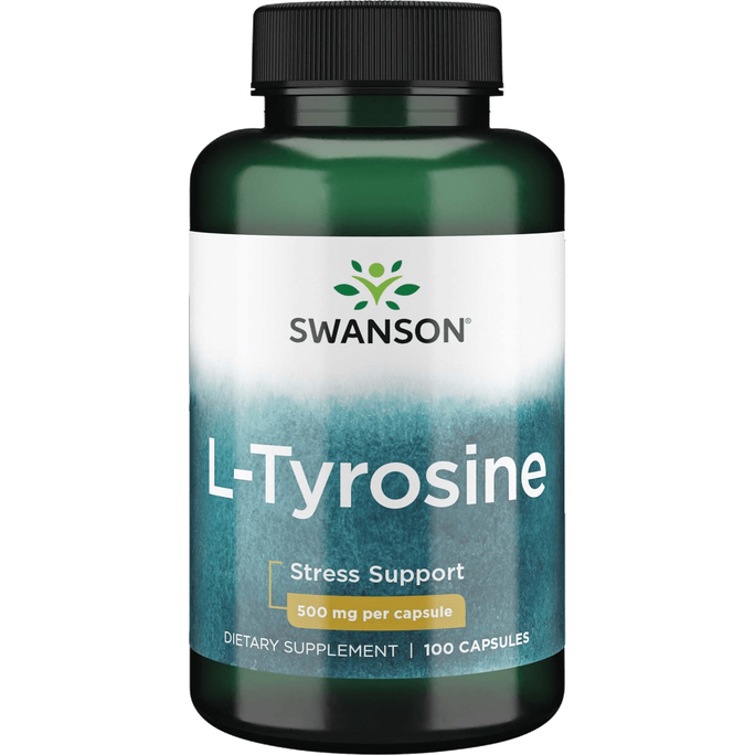 SWANSON L-Tirozinas 500 Mg, nervų sistemos veiklai, kapsulės, 100 vnt. - 1
