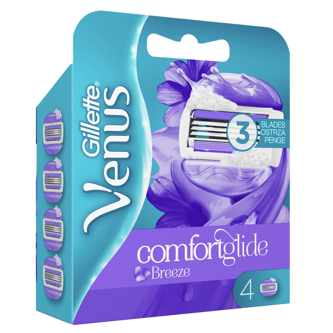 GILLETTE Venus Comfortglide Breeze skuvekļu maināmās kasetnes, 4 gab. - 1