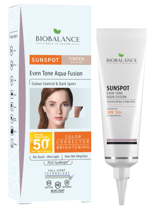 BIOBALANCE Tinted Medium Sun Spot SPF 50+ saules aizsargkrēms, 40 ml - 1
