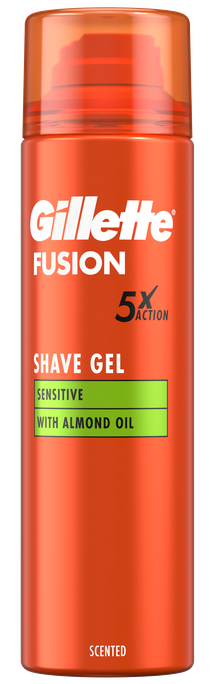 GILLETTE Fusion Sensitive with Almond Oil skūšanās putas, 200 ml - 1
