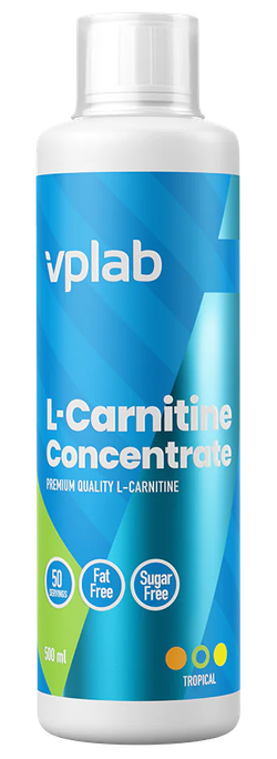 VPLAB L-carnitine ar tropisku augļu garšu koncentrāts, 500 ml - 1
