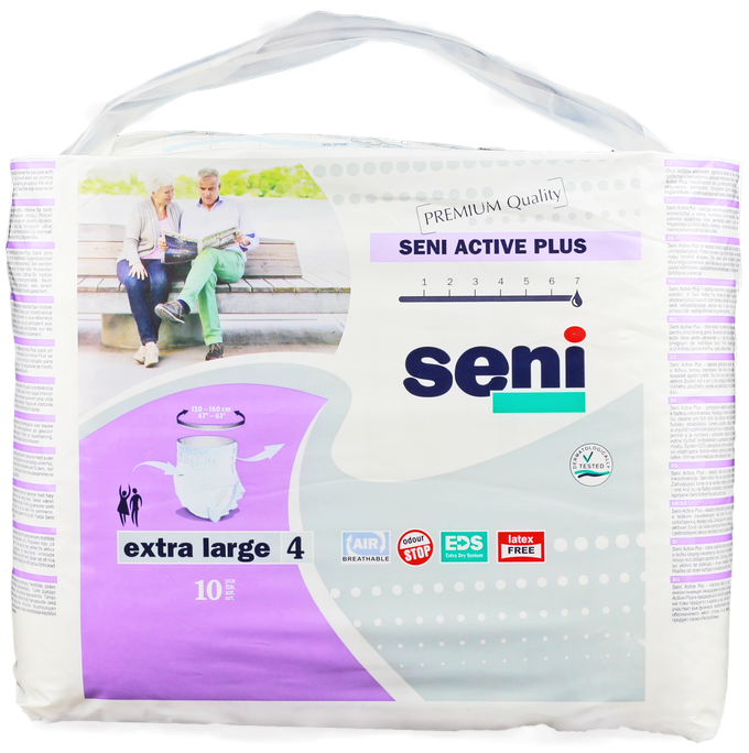 SENI Active Plus XL (120-160 cm) biksītes, 10 gab. - 1