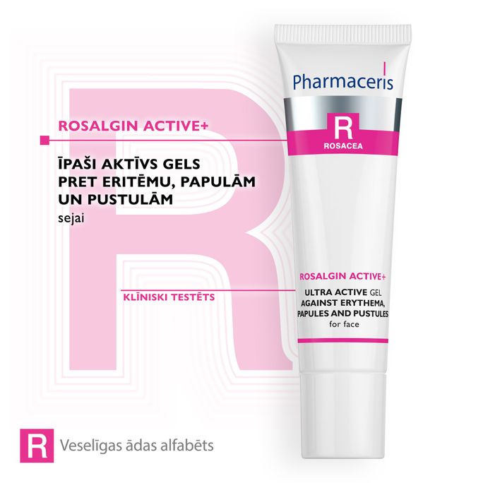 PHARMACERIS R Rosalgin Active+ sejas gels, 30 ml - 2