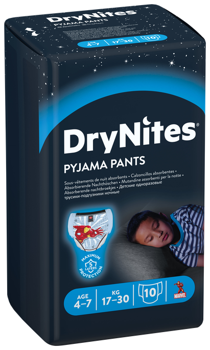 HUGGIES DryNites Zēniem 4-7 gadi autiņbiksītes, 10 gab. - 1