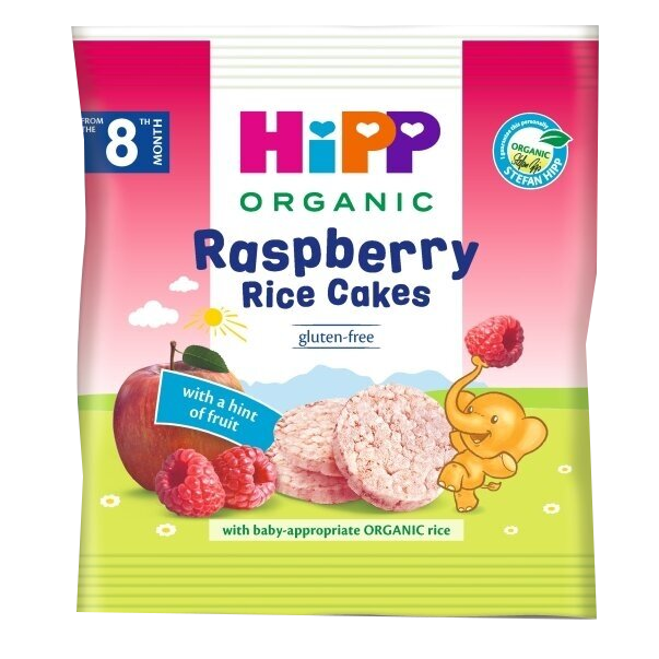 HIPP Organic Raspberry Rice Cakes uzkoda, 30 g - 1