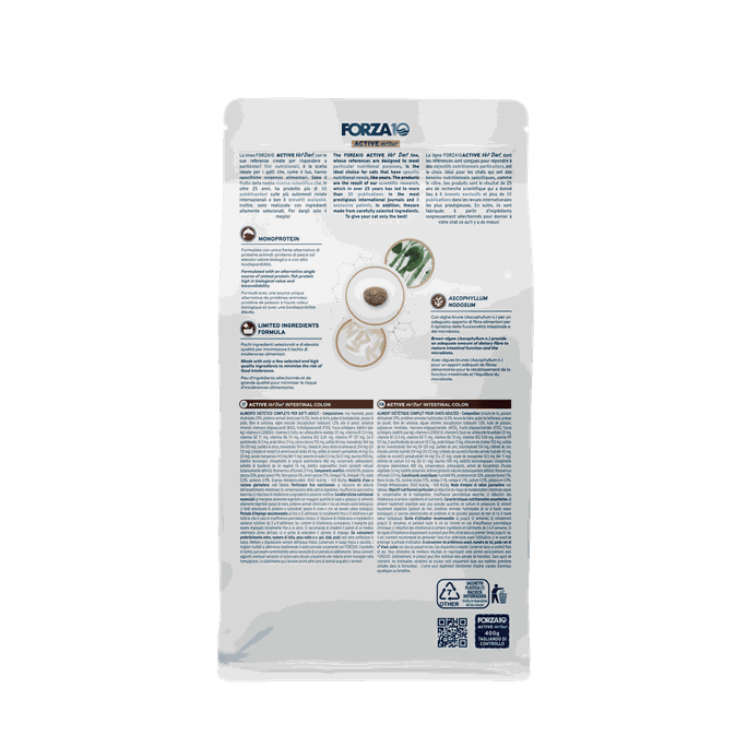 FORZA10 Active Vetdiet Cat Intestinal Colon, Kaķiem sausā barība, 400 g - 2