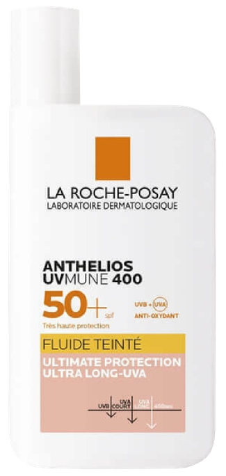 LA ROCHE-POSAY Anthelios UVmune 400 Tinted Fluid SPF50+ saules aizsarglīdzeklis, 50 ml - 1