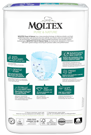 MOLTEX Eco Pure & Nature 6 XL (14 kg +) autiņbiksītes, 18 gab. - 2