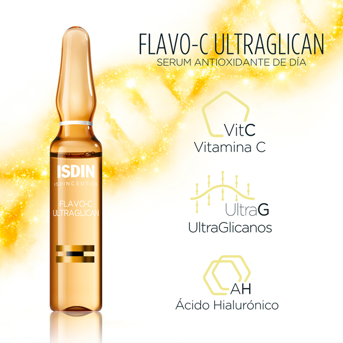 ISDIN Isdinceutics Flavo-C Melatonin + Ultraglican ampulas, 20 gab. - 2