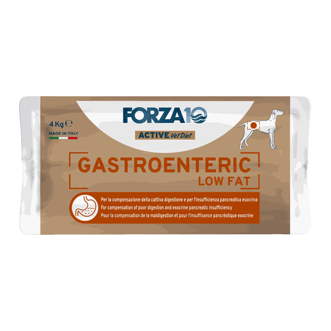 FORZA10 Active VetDiet Gastroenteric Low Fat sausā barība, 4 kg - 3