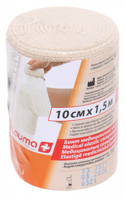 LAUMA MEDICAL 10 cm x 1,5 m elastīga medicīniskā saite, 1 gab. - 1