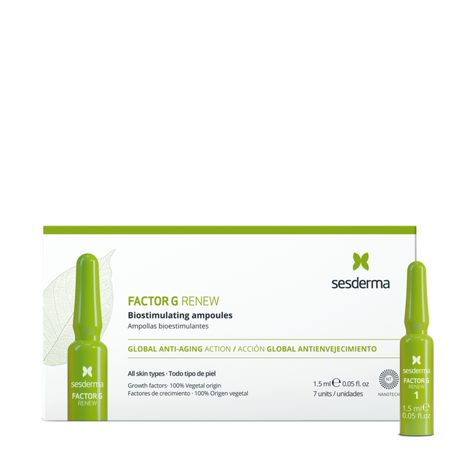 SESDERMA Factor G Renew Biostimulating, maitinančios ir drėkinančios ampulės, 7 vnt. - 2