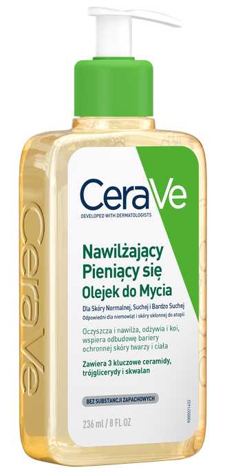 CERAVE For Face And Body With Ceramides Moisturising attīroša eļļa, 236 ml - 1