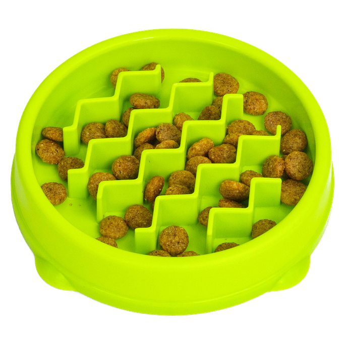 CATSTAGES Kitty Slow Feeder, Zaļa, S, Lēnēšanas bļoda, 1 gab. - 1
