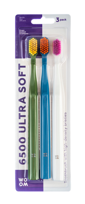 WOOM 6500 Ultra Soft zobu birste, 3 gab. - 1
