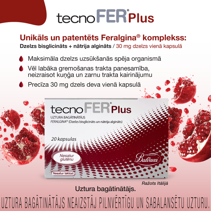 TECNOFER Plus kapsulas, 20 gab. - 2