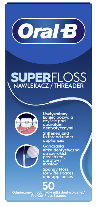ORAL-B Super Floss zobu diegs, 1 gab. - 1