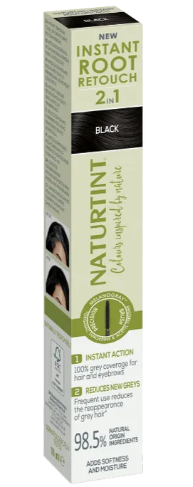 NATURTINT Root And Brow Mascara – Black matu krāsa, 10 ml - 1