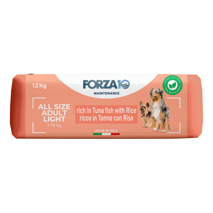 FORZA10 Maintenance Adult All Size Light Ar Tunci Un Rīsiem, Suņiem sausā barība, 12 kg - 3