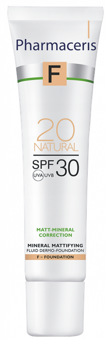 PHARMACERIS F Matt-Mineral SPF 30 Natural tonālais krēms, 30 ml - 1