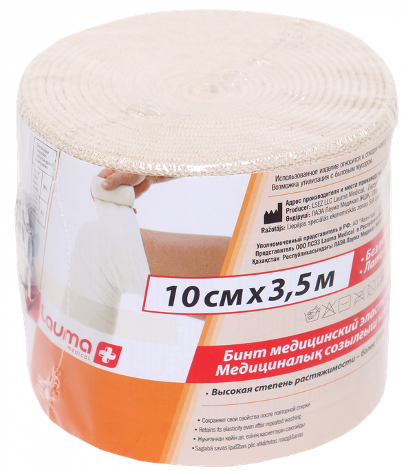LAUMA MEDICAL 10 cm x 3,5 m elastīga medicīniskā saite, 1 gab. - 1