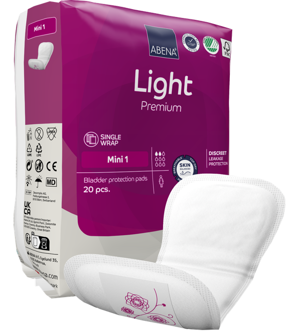 ABENA Light Mini 1 Premium uroloģiskie ieliktņi, 20 gab. - 1