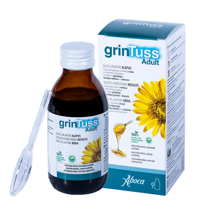 GRINTUSS Adult sīrups, 180 ml - 1