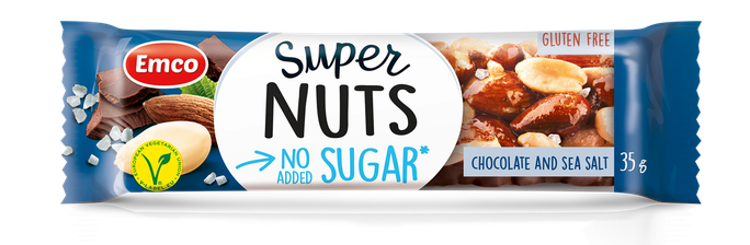 EMCO Super Nuts Chocolate & Sea Salt batoniņš, 35 g - 1
