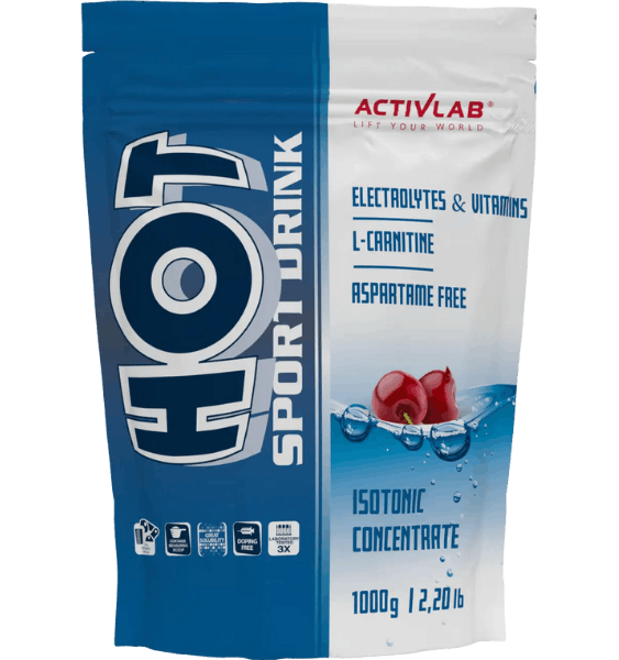 ACTIVLAB HOT SPORT DRINK Cherry pulveris, 1000 g - 1