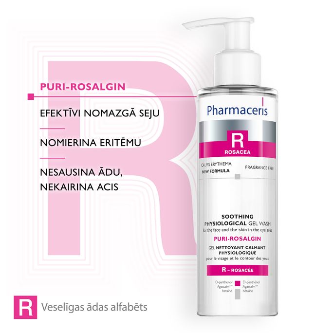 PHARMACERIS R Puri-Rosalgin želeja sejas mazgāšanai, 190 ml - 4