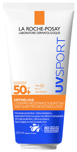 LA ROCHE-POSAY UVSport Sweat&Wet SPF50 saules aizsarglīdzeklis, 200 ml - 1