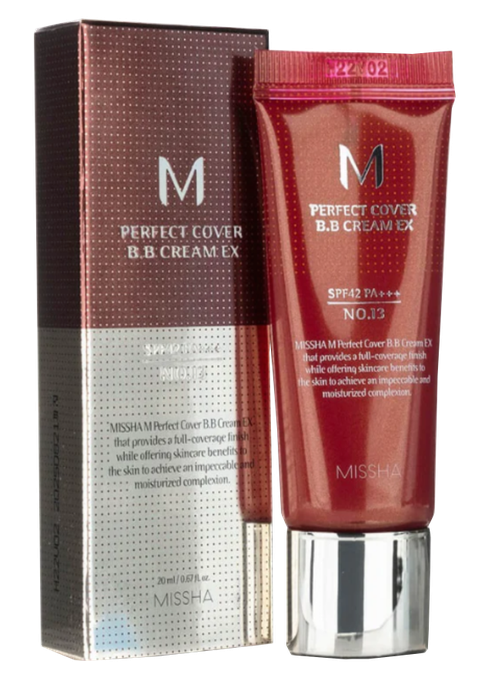 MISSHA M Perfect Cover BB SPF42 NO.13 Bright Beige sejas krēms, 20 ml - 2