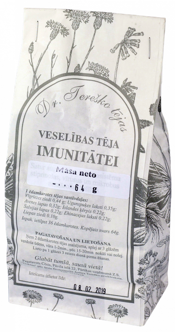 DR.TEREŠKO Veselības tēja Imunitātei beramā tēja, 64 g - 1