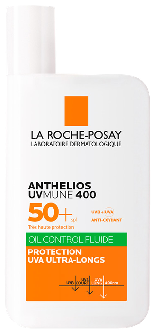 LA ROCHE-POSAY Anthelios Uvmune Oil Control Fluid SPF 50+ saules aizsarglīdzeklis, 50 ml - 1