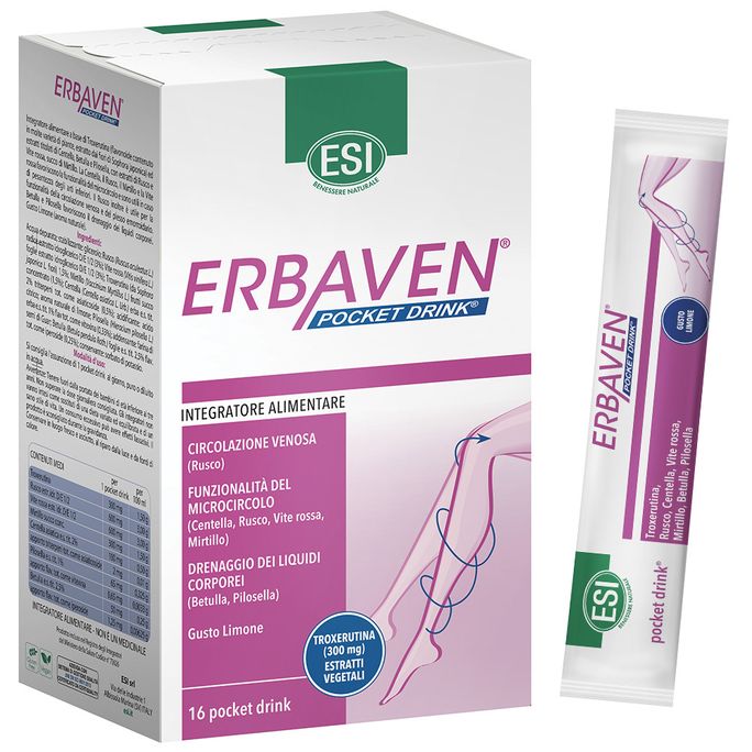 ESI Erbaven Pocket Drink paciņas, 16 gab. - 2