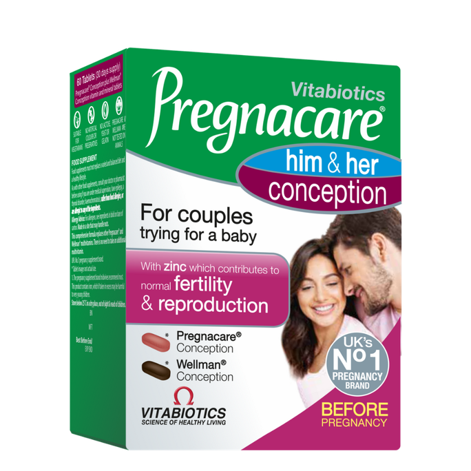 PREGNACARE Him & Her Conception tabletes, 60 gab. - 3