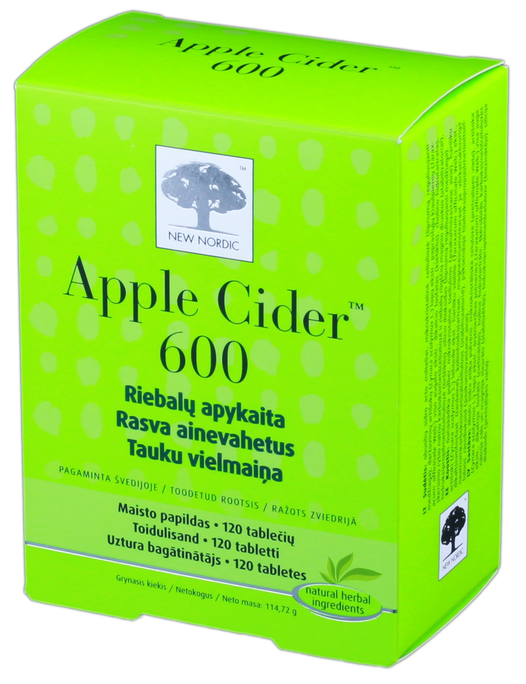 NEW NORDIC Apple Cider 600 tabletes, 120 gab. - 1