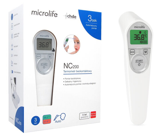 MICROLIFE NC200 bezkontakta infrasarkanais termometrs, 1 gab. - 2