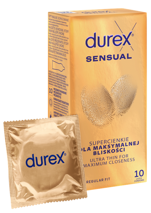 DUREX Sensual prezervatīvi, 10 gab. - 2