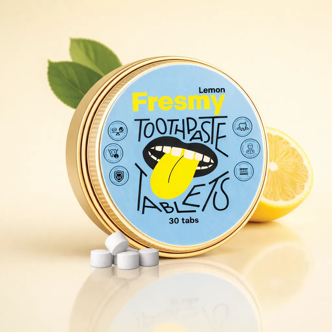 FRESMY Lemon zobu pastas tabletes, 30 gab. - 2