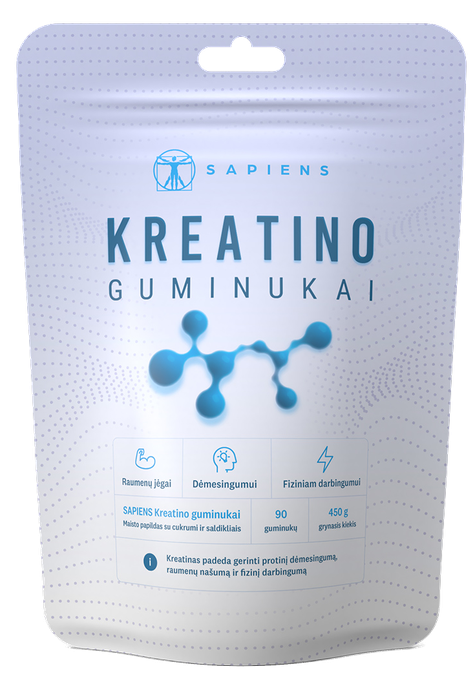 SAPIENS Kreatino kramtomosios pastilės, 90 vnt. - 1