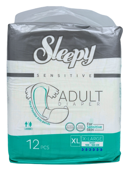 SLEEPY Sensitive Adult XL autiņbiksītes, 12 gab. - 1
