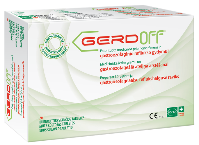 GERDOFF tabletes, 20 gab. - 1