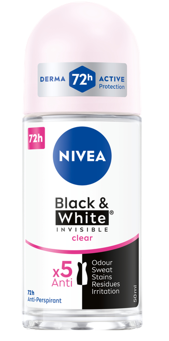 NIVEA Black & White Clear Sievietēm dezodorants rullītis, 50 ml - 1