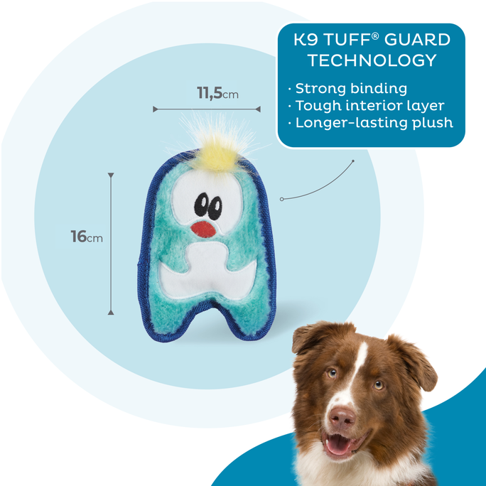 OUTWARD HOUND Durablez Penguin, Zila, XS rotaļlieta, 1 gab. - 3
